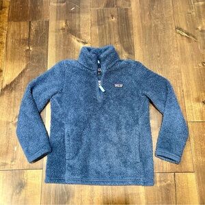 Patagonia Kids Blue 1/4 Zip Fleece Sweater